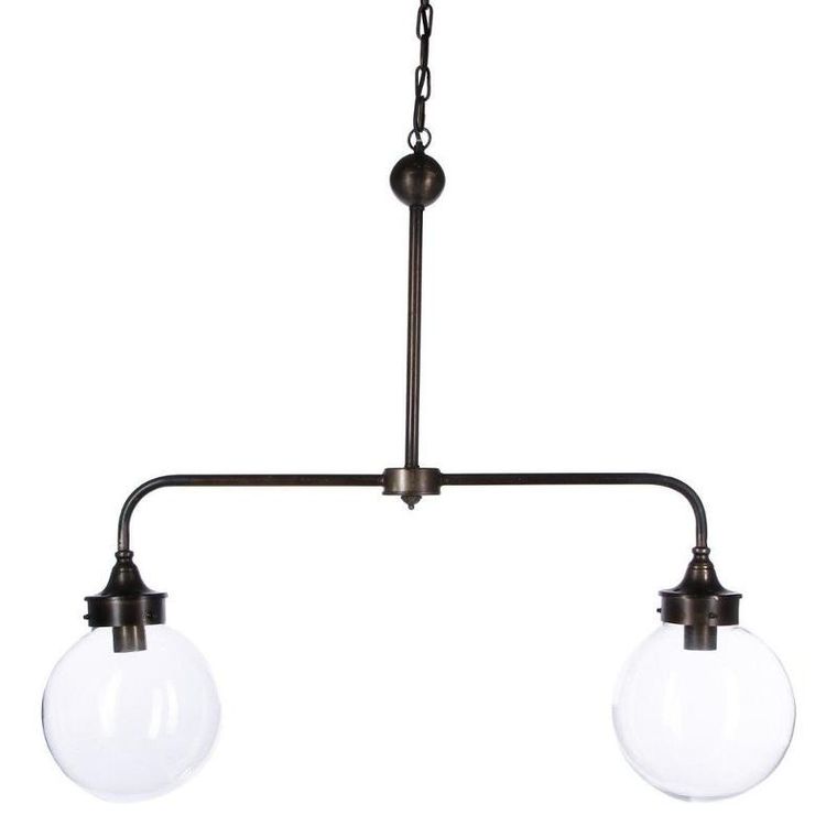 Atmosphera, podwójna lampa sufitowa, metal, szkło 103-25-193 cm