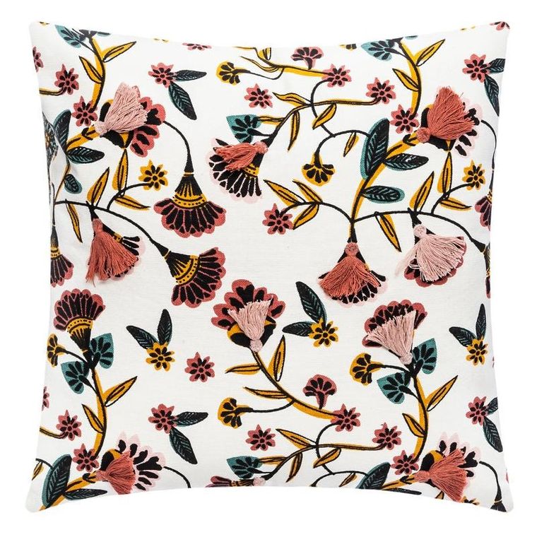 Atmosphera, poszewka na poduszkę gypsy z chwostami, 40-40 cm