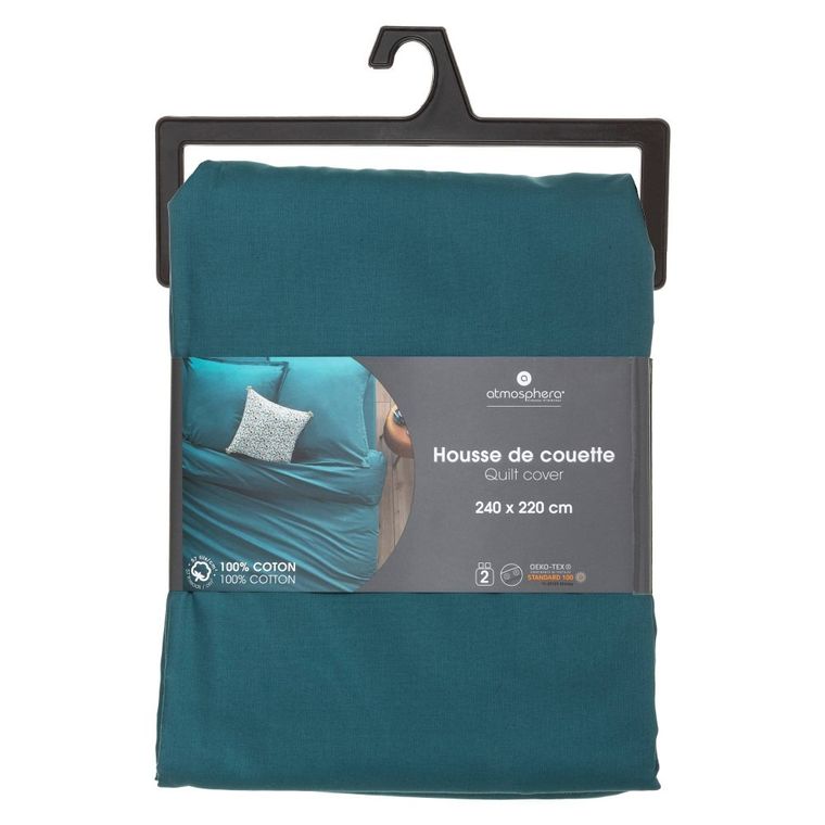 Atmosphera, poszwa na kołdrę, 240-220 cm, bawełna, morska