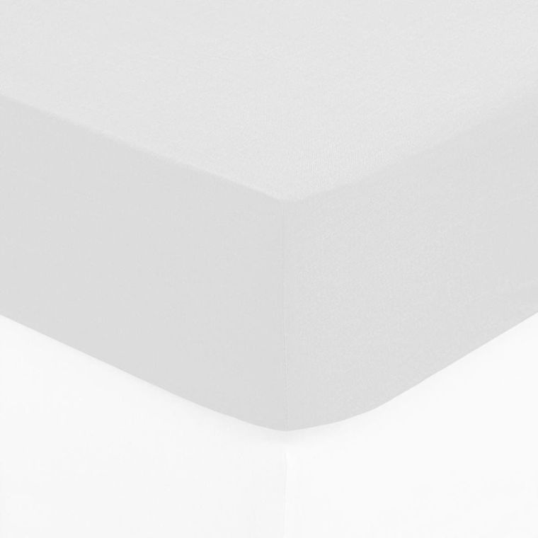 Atmosphera, prześcieradło z gumką, 160-200 cm, bawełna, białe