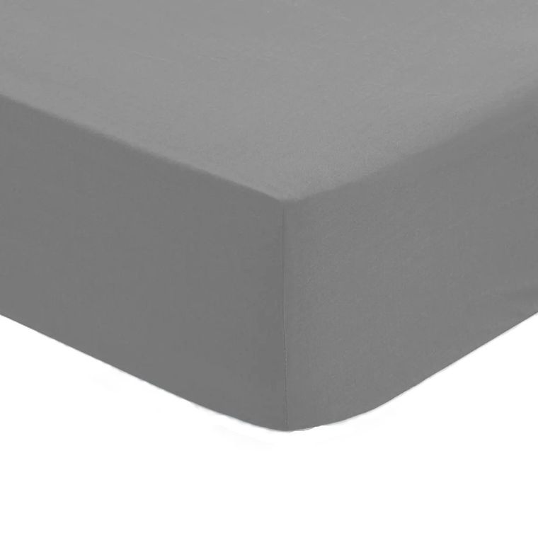 Atmosphera, prześcieradło z gumką, 160-200 cm, bawełna, szare