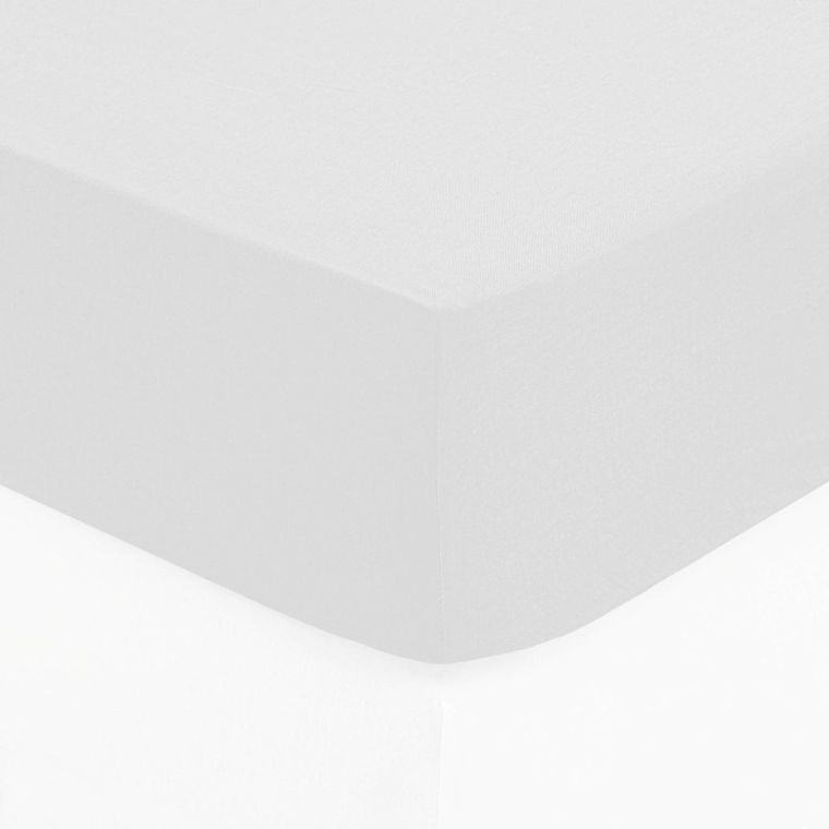 Atmosphera, prześcieradło z gumką, 90-190 cm, bawełna, białe