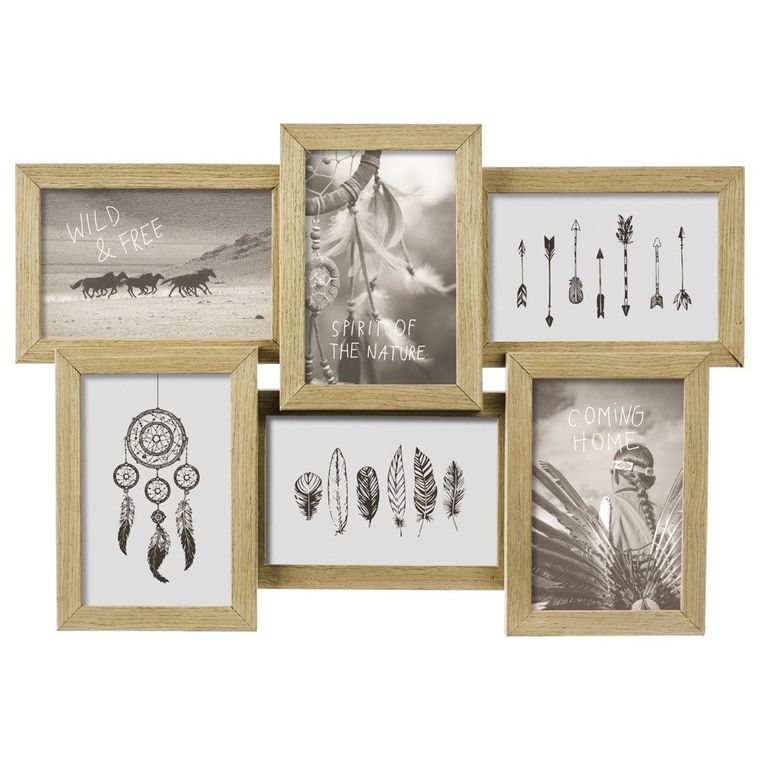 Atmosphera, ramka na kilka zdjęć, z drewna