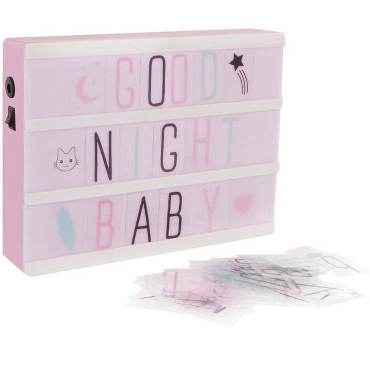 Atmosphera, ramka z podświetleniem do pokoju dziecięcego, literki, symbole