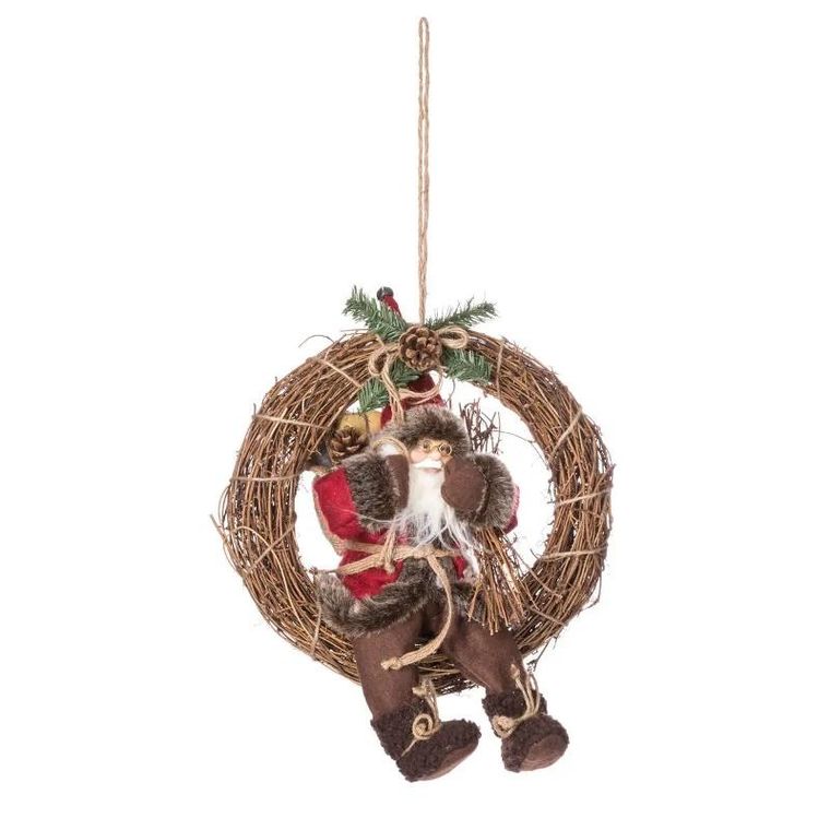 Atmosphera, świąteczny wieniec z Mikołajem, Ø 30 cm