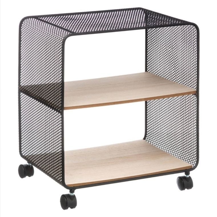 Atmosphera, szafka na kółkach, South Bay, 2 półki, ażurowa konstrukcja