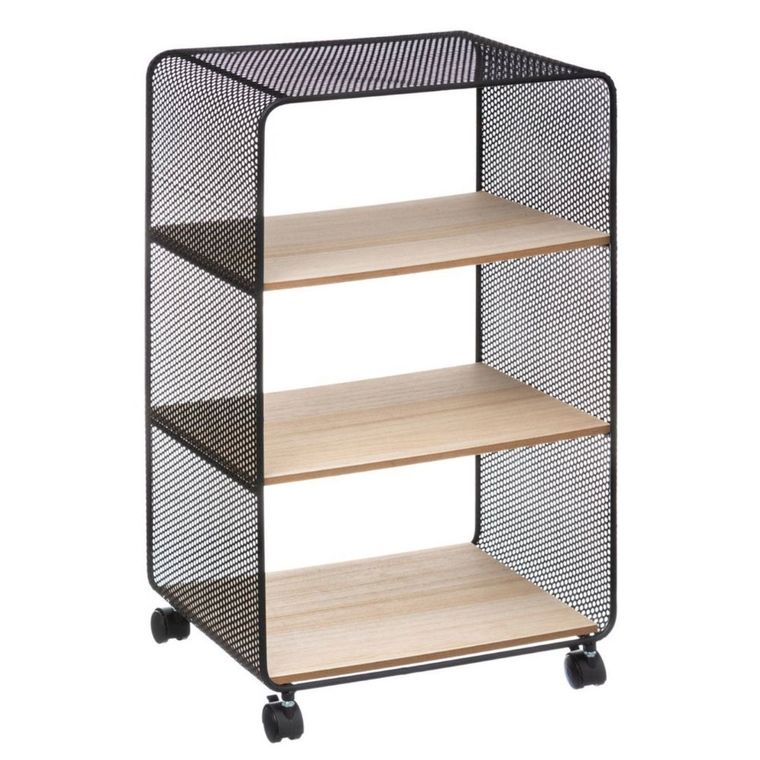 Atmosphera, szafka na kółkach, South Bay, 3 półki, ażurowa konstrukcja