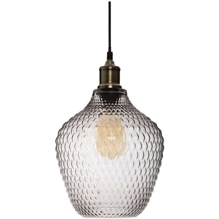 Atmosphera, szklana lampa sufitowa, Omaha, 25 cm, transparentny