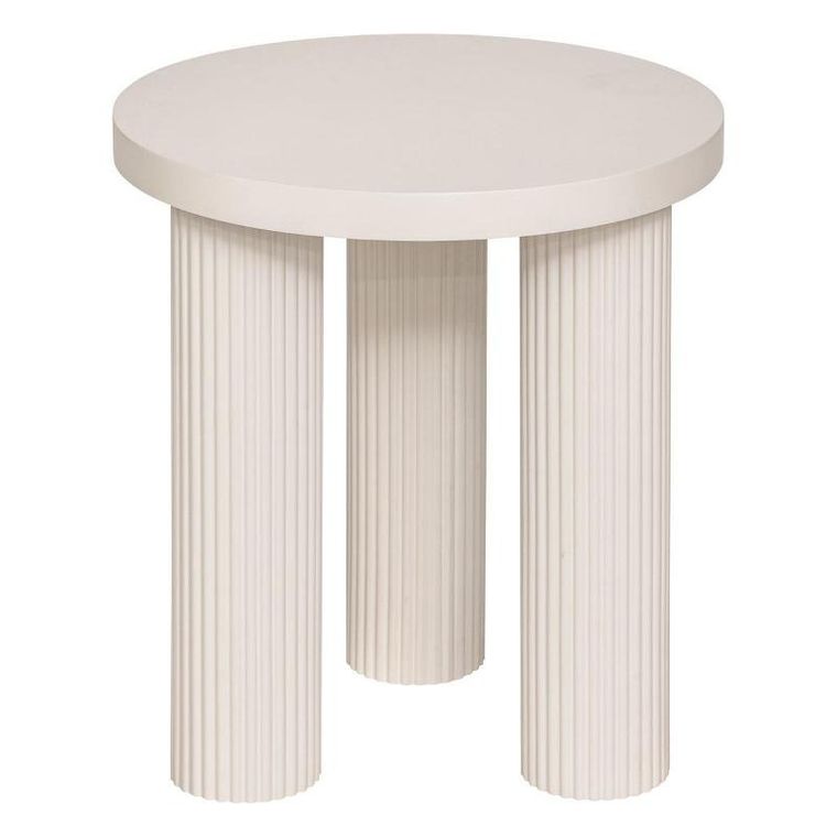 Atmosphera, Tella, stolik kawowy okrągły, kremowy, średnica 40 cm