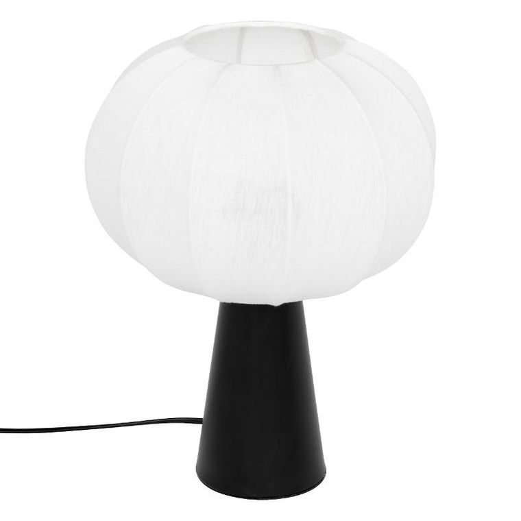 Atmosphera, Tobie, lampka nocna z bawełnianym abażurem, 25 cm