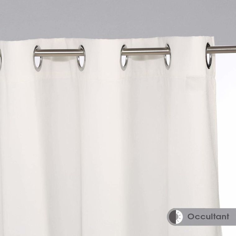 Atmosphera, zasłona dekoracyjna, poliestrowa, okienna na przelotkach, 140-260 cm, beżowa