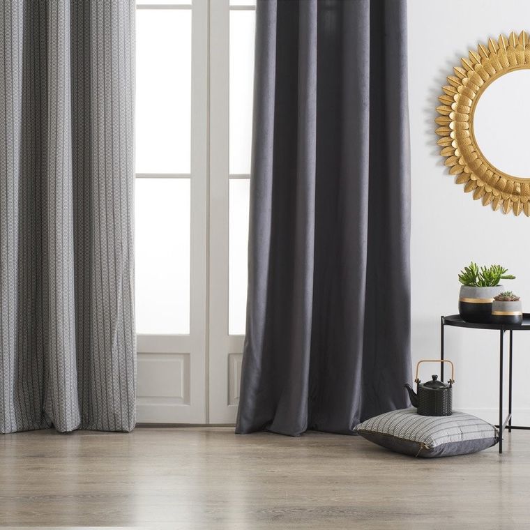 Atmosphera, zasłona okienna, na przelotkach, z bawełny i poliestru, 140-260 cm