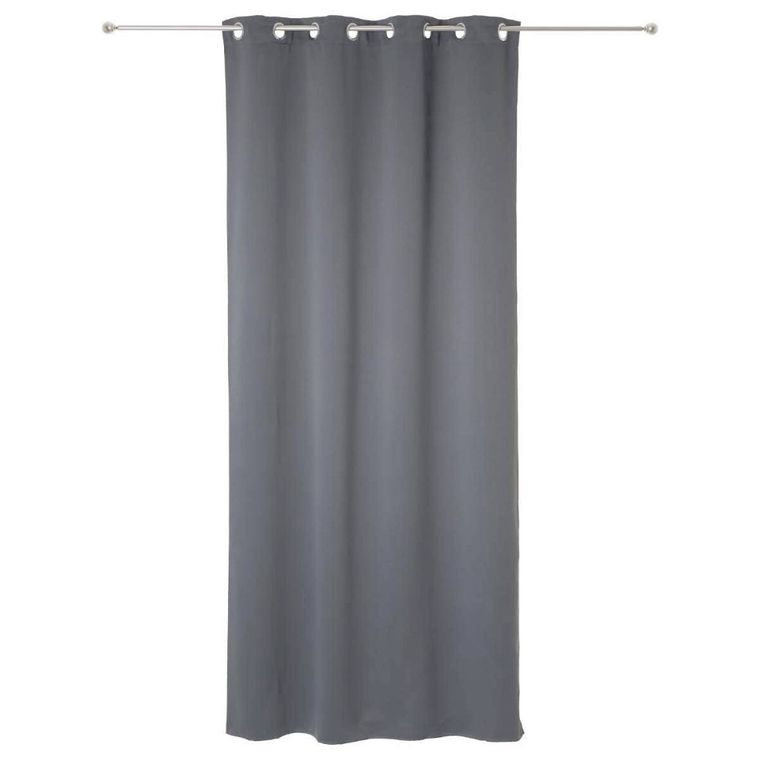 Atmosphera, zasłona zaciemniająca, na przelotkach, szara, 135-240 cm, 2 szt.