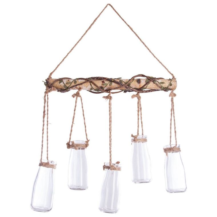 Atmosphera, zawieszka wielofunkcyjna ze szklanymi lampionami, w stylu etno