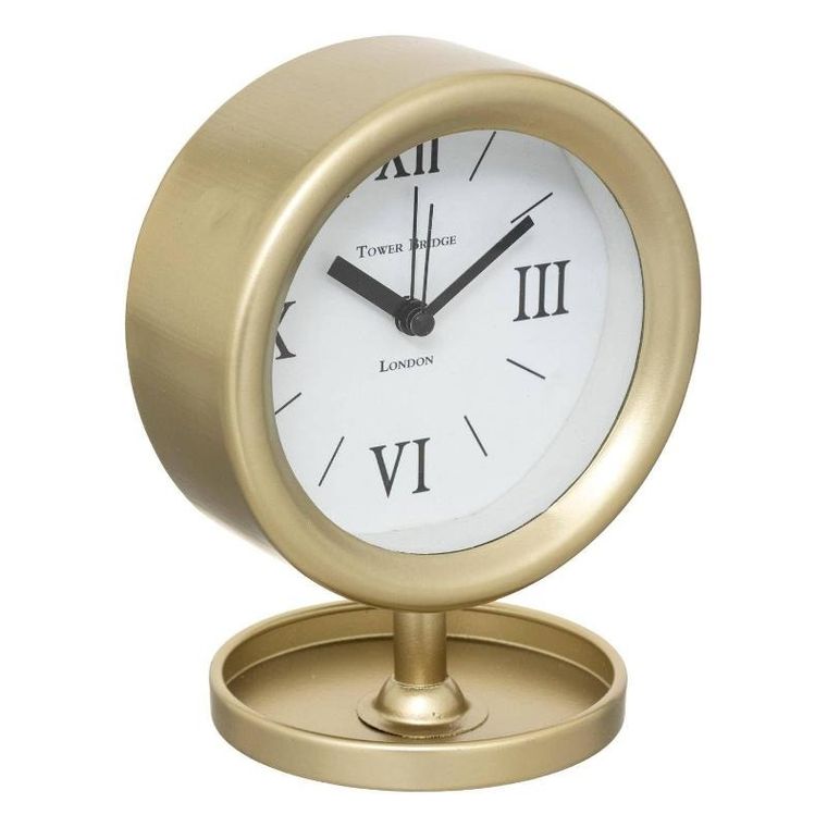 Atmosphera, zegar stojący na komodę Marion, złoty, Ø 12 cm