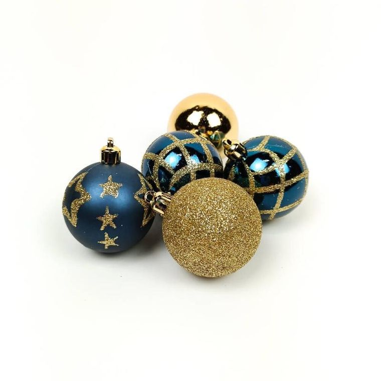 Atmosphera, zestaw bombek z tworzywa sztucznego, Ø 5 cm, 15 szt.