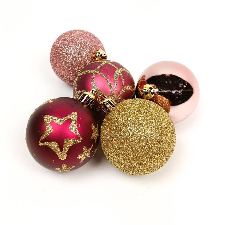 Atmosphera, zestaw bombek z tworzywa sztucznego, Ø 5 cm, 15 szt.