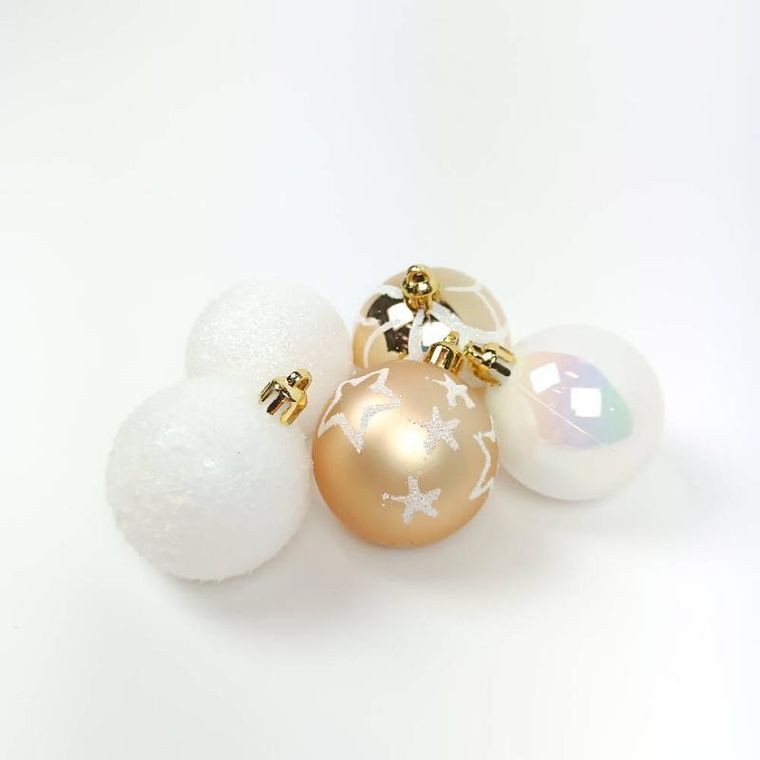 Atmosphera, zestaw bombek z tworzywa sztucznego, Ø 5 cm, 15 szt.