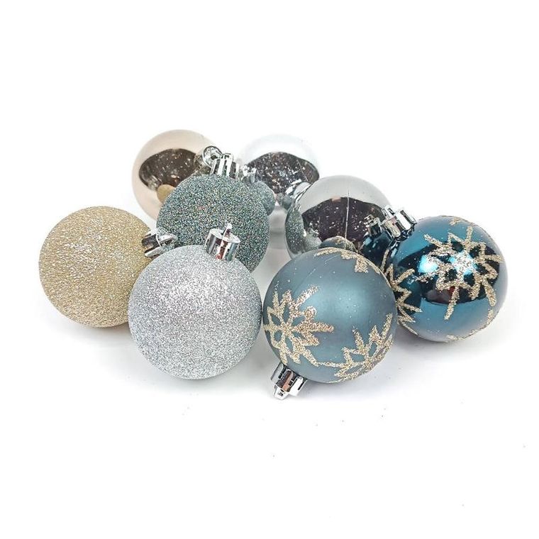 Atmosphera, zestaw ozdób świątecznych w różnych kolorach, 44 elementy