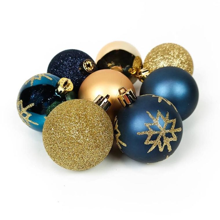 Atmosphera, zestaw ozdób świątecznych w różnych kolorach, 44 elementy