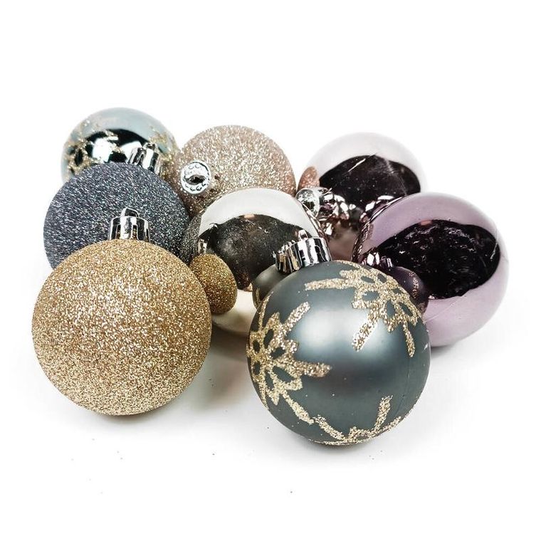 Atmosphera, zestaw ozdób świątecznych w różnych kolorach, 44 elementy
