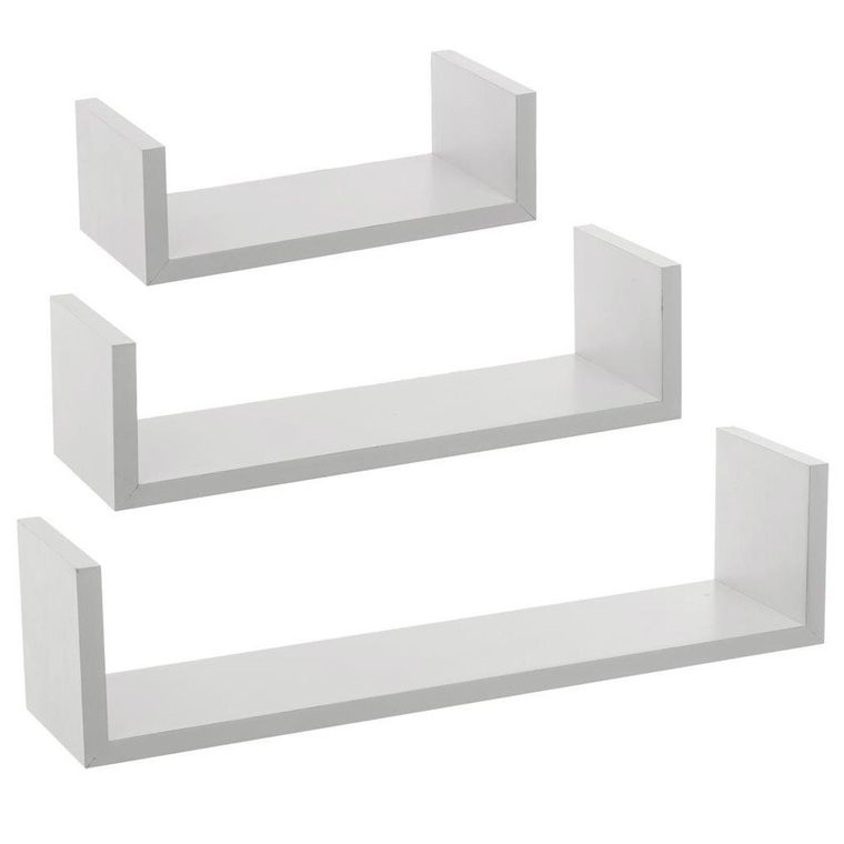 Atmosphera, zestaw półek dekoracyjnych, 3 szt., białe
