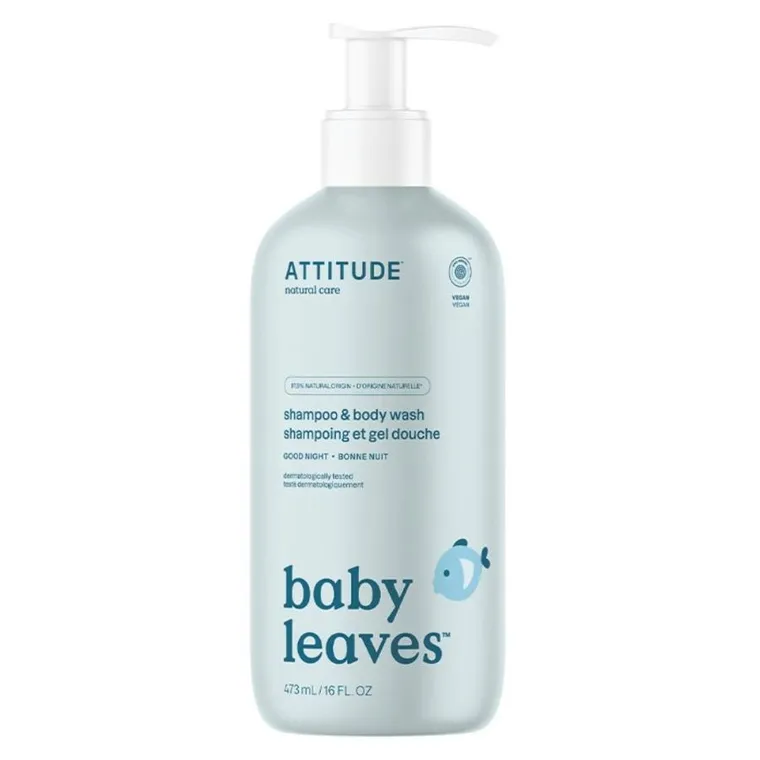Attitude, Baby Leaves, żel 2w1 do mycia ciała i włosów, 240 ml