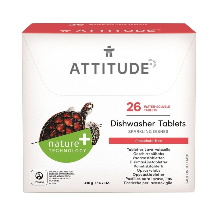 Attitude, tabletki do zmywarki rozpuszczalne saszetki, 26 szt, 520 g