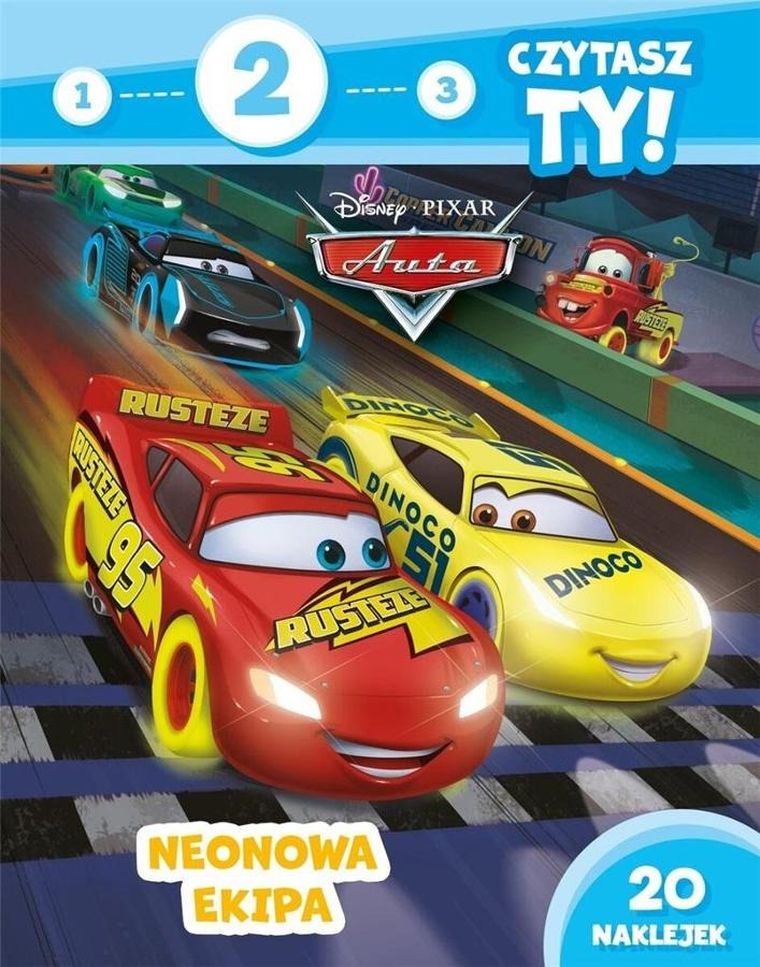 Auta. 1, 2, 3, czytasz ty! Poziom 2. Neonowa ekipa