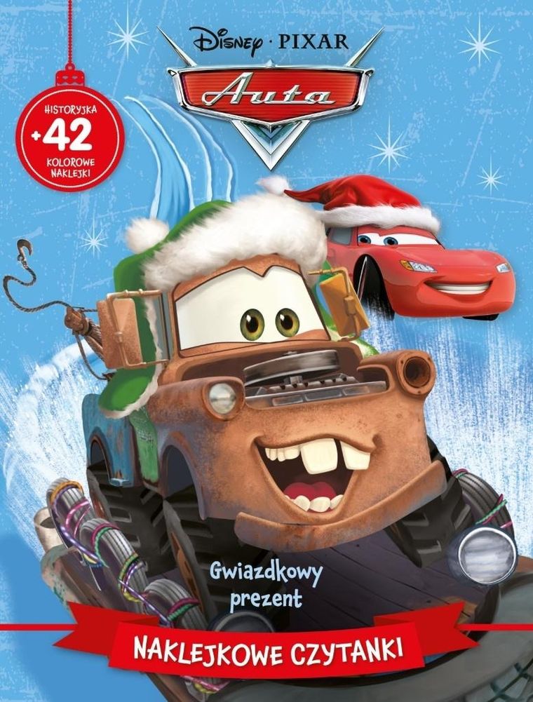 Auta. Gwiazdkowy prezent. Naklejkowe czytanki