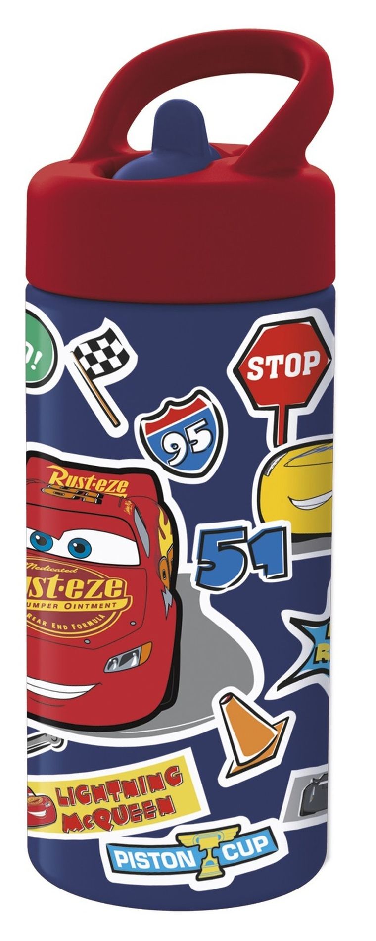 Auta, Stickers, bidon z ustnikiem, 420 ml