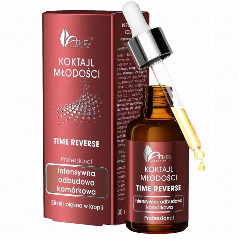 Ava Laboratorium, Koktajl Młodości Time Reverse, odbudowujące serum do twarzy, 30 ml