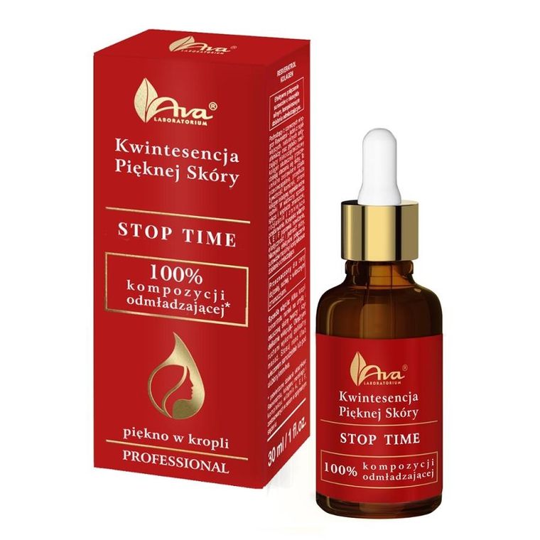 Ava Laboratorium, Kwintesencja Pięknej Skóry, Stop Time, przeciwzmarszczkowe serum do twarzy, 30 ml
