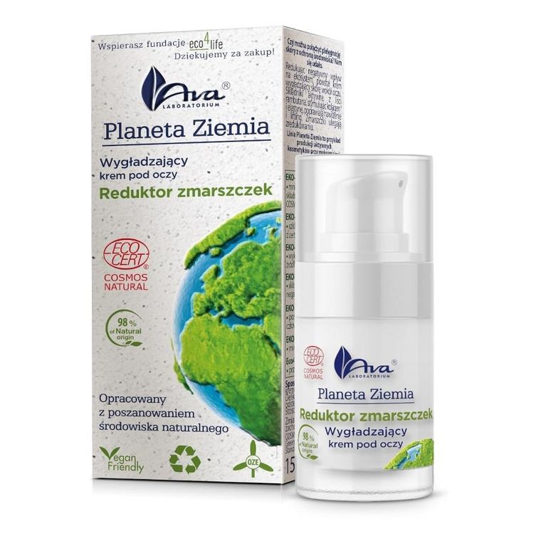 Ava Laboratorium, Planeta Ziemia, wygładzający krem pod oczy, 15 ml