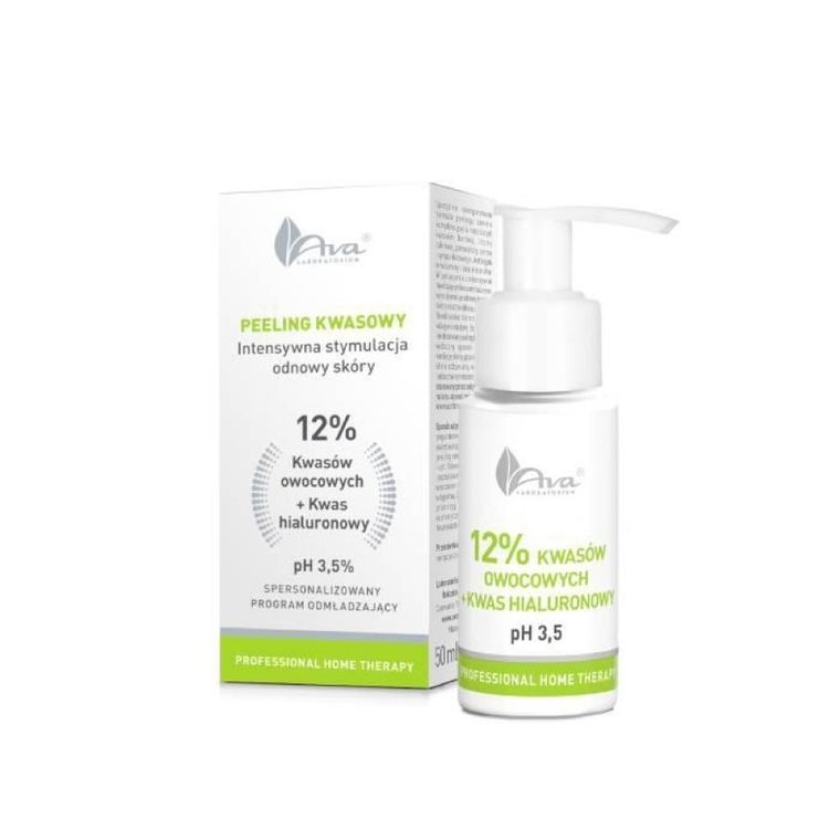 Ava Laboratorium, Professional Home Therapy, kwasy owocowe 12% + kwas hialuronowy, 50 ml