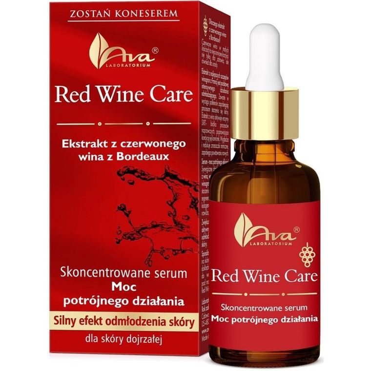 Ava Laboratorium, Red Wine Care, skoncentrowane serum do skóry dojrzałej, 30 ml