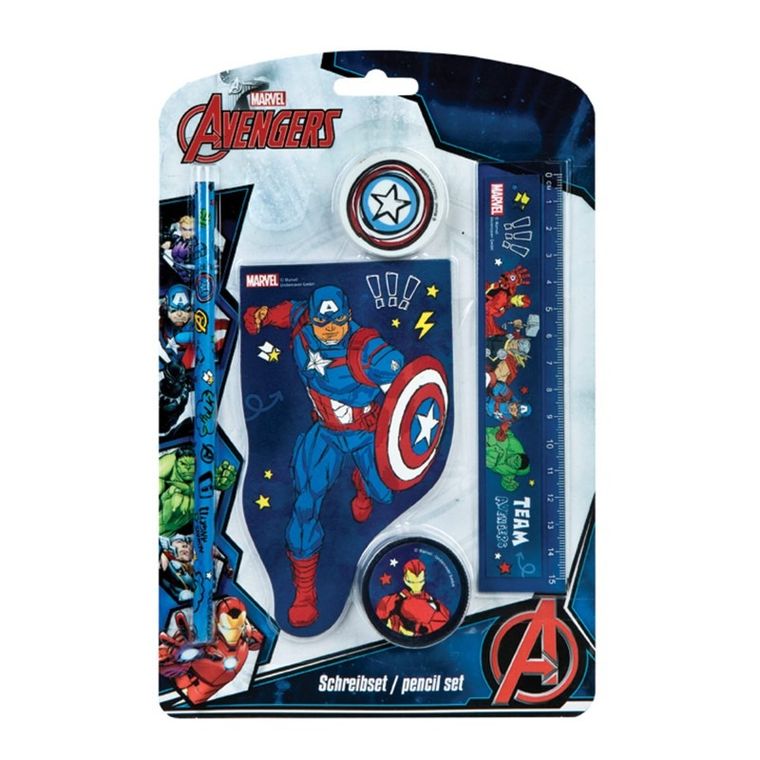 Avengers, zestaw przyborów szkolnych, 5 elementów