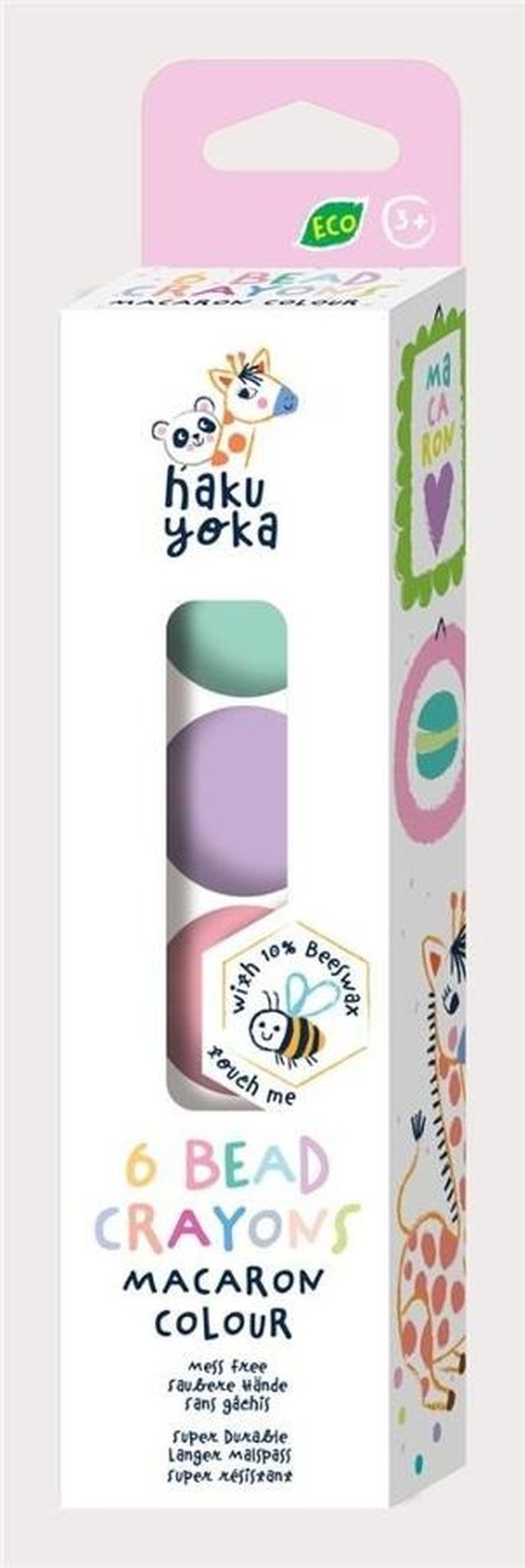 Avenir, kredki koralikowe, pastelowe kolory, 6 szt.