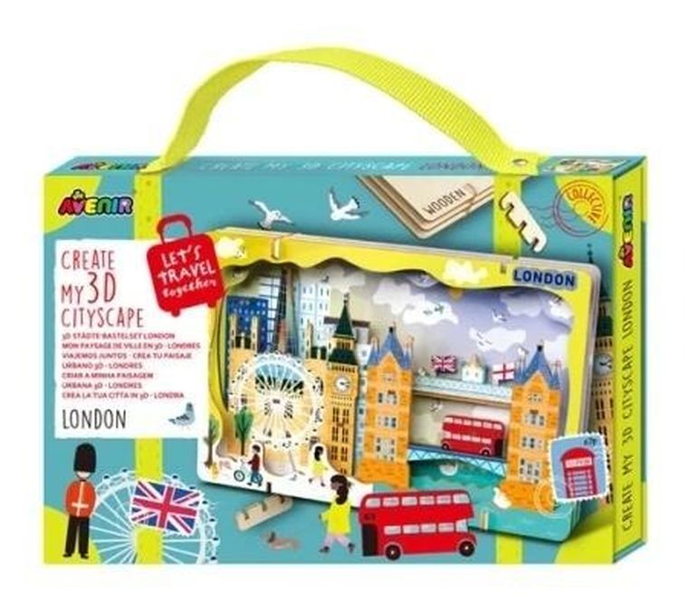Avenir, Londyn, stwórz pejzaż miejski, puzzle drewniane, 3D
