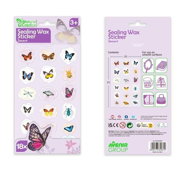 Avenir, naklejki woskowe, insekty