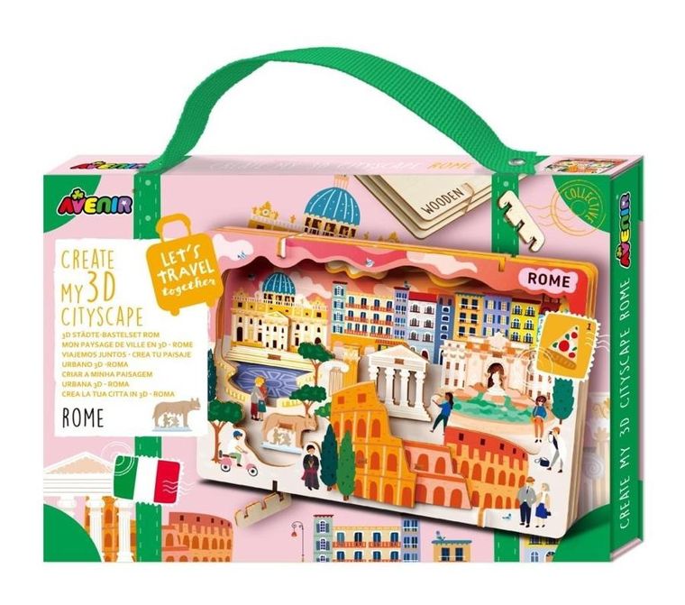 Avenir, Rzym, stwórz pejzaż miejski, puzzle drewniane, 3D