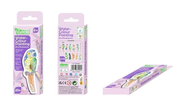 Avenir, zakładki do książki do pomalowania, Ptaki