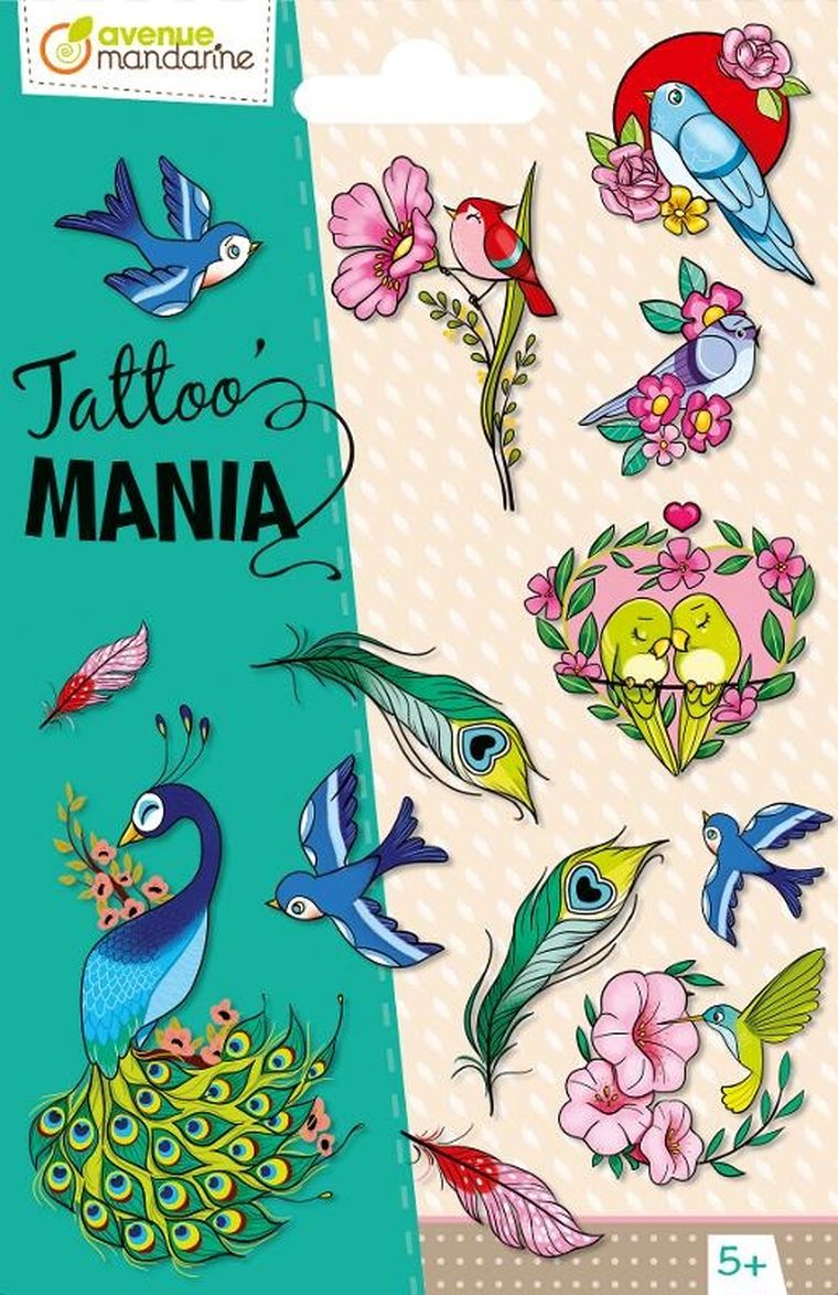 Avenue Mandarine, Tattoo Mania, Ptaki, tatuaże dla dzieci