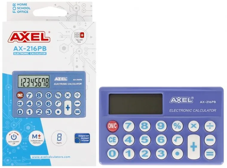 Axel, kalkulator kieszonkowy, Ax-216pb