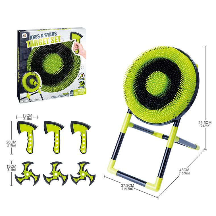 Axes n Stars, zestaw gier 2w1, tarcza do rzucania z akcesoriami