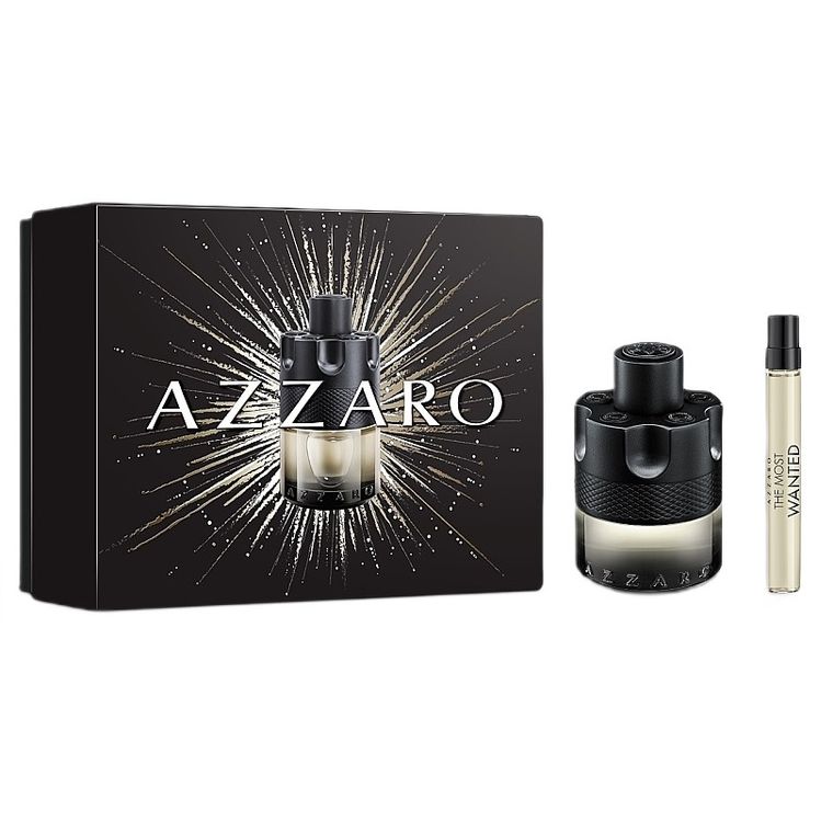 Azzaro, The Most Wanted Intense, zestaw: woda toaletowa, spray, 50 ml + woda toaletowa, spray, 10 ml