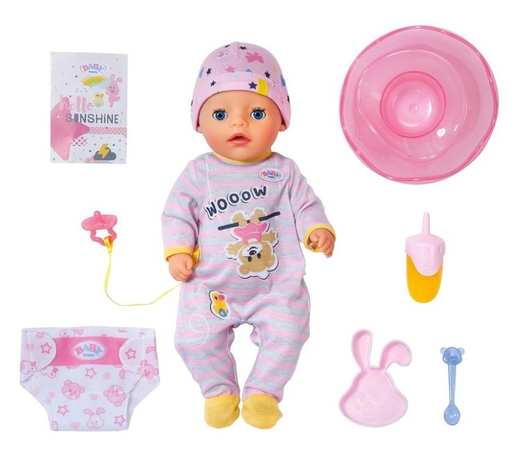 Baby Born, Soft Touch Little Girl, lalka interaktywna, akcesoria, 36 cm