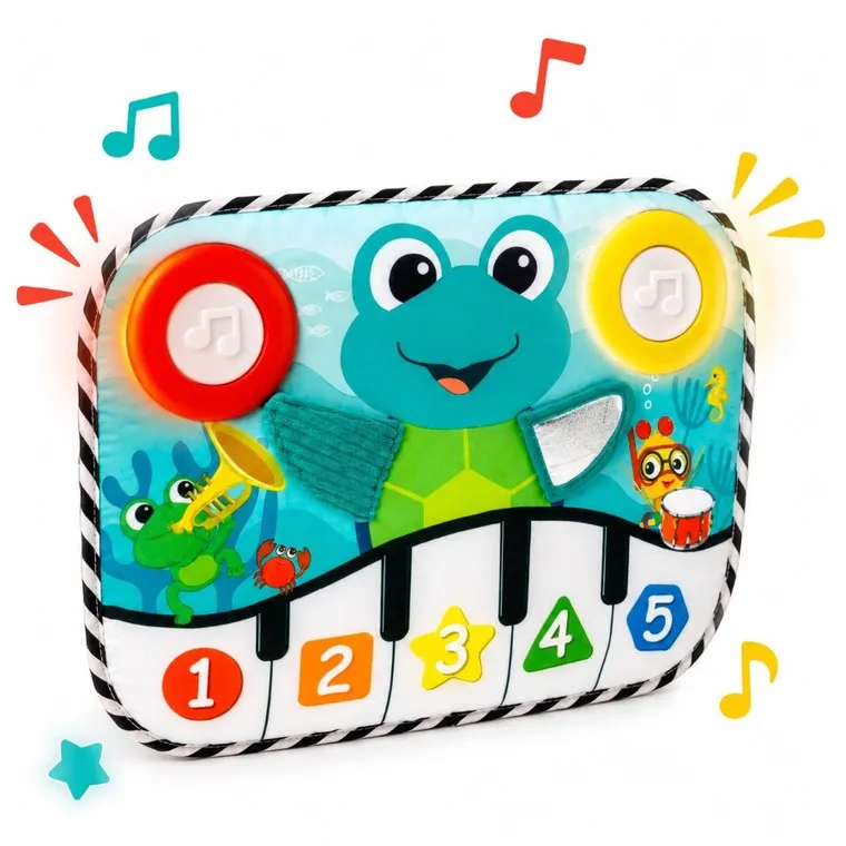 Baby Einstein, Neptune's Kick & Explore™, interaktywna mata muzyczna, pianinko 2w1