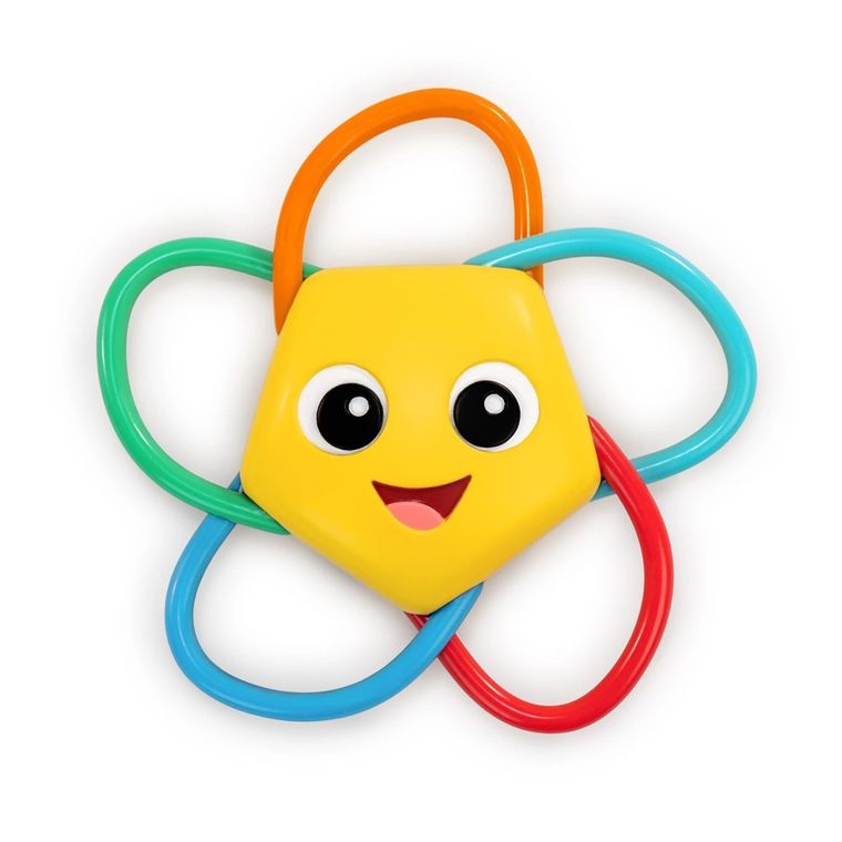Baby Einstein, Soothing Star, gryzak z grzechotką bez BPA, 0m+