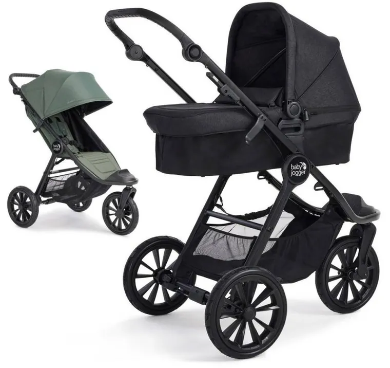 Baby Jogger, City Elite 2w1, wózek spacerowy z gondolą, terenowy, briar green